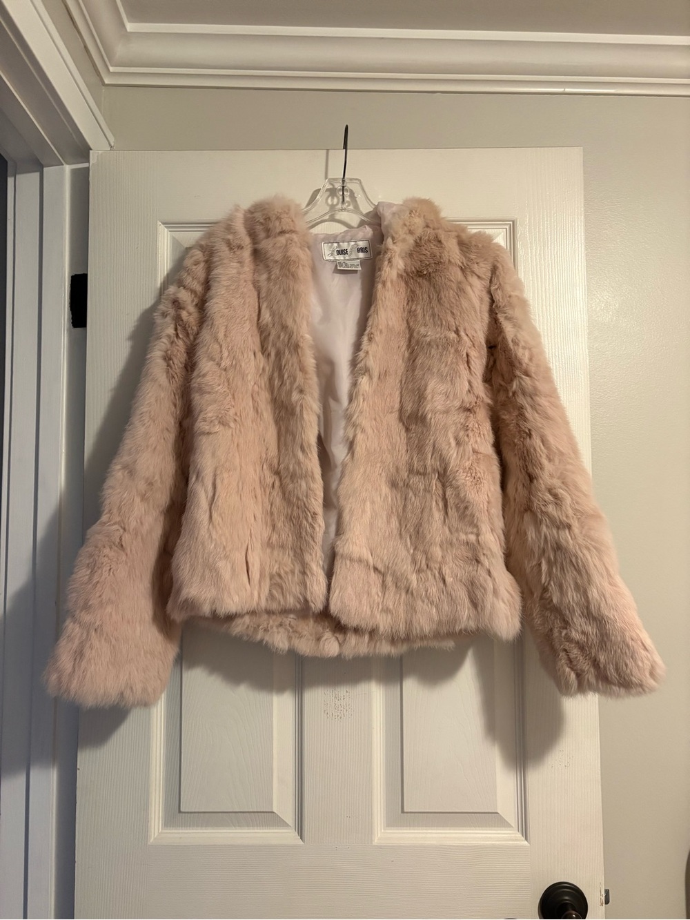 Pink rabbit fur jacket